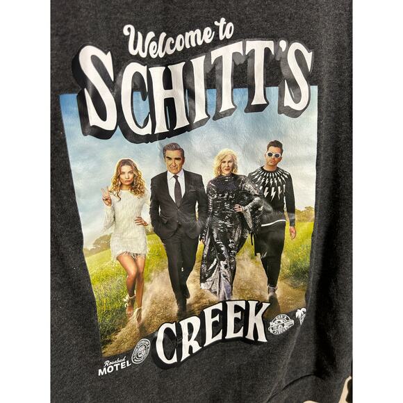 Schitt’s Creek Sweatshirt Men’s Medium TV Show Crewneck Gray - Picture 2 of 4